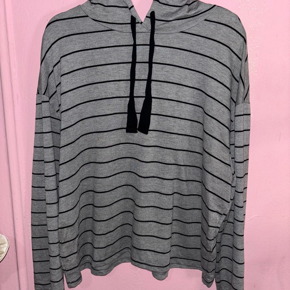 Love Tribe Gray and Black Hoodie